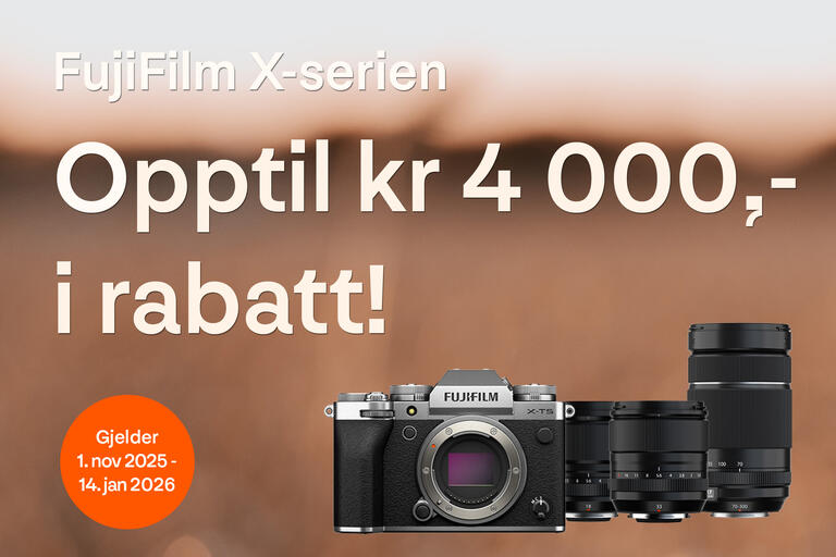 Spar på Fujifilm kameraer og optikk